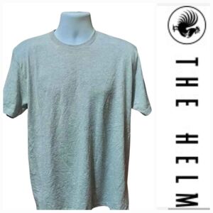 NWT Gray Crew Neck Short Sleeve Tee with Heathered Texture ~L